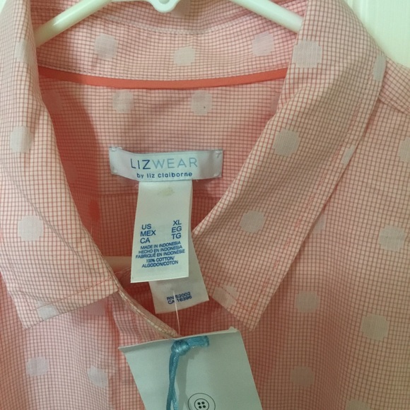 NEW Liz Claiborne  Button Up Cotton Shirt - Picture 4 of 12